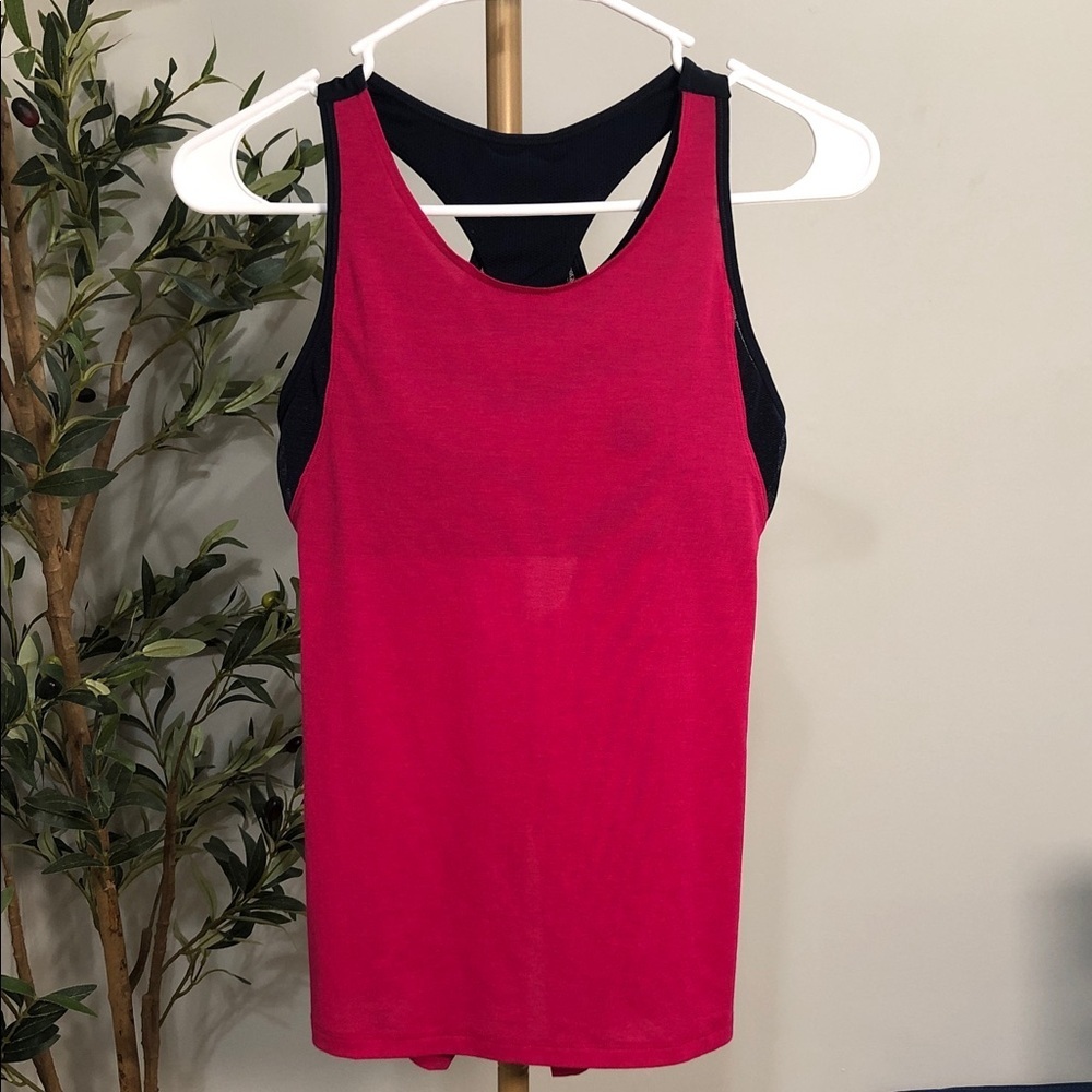 Athleta Pink and Navy Tank Top (#A1)